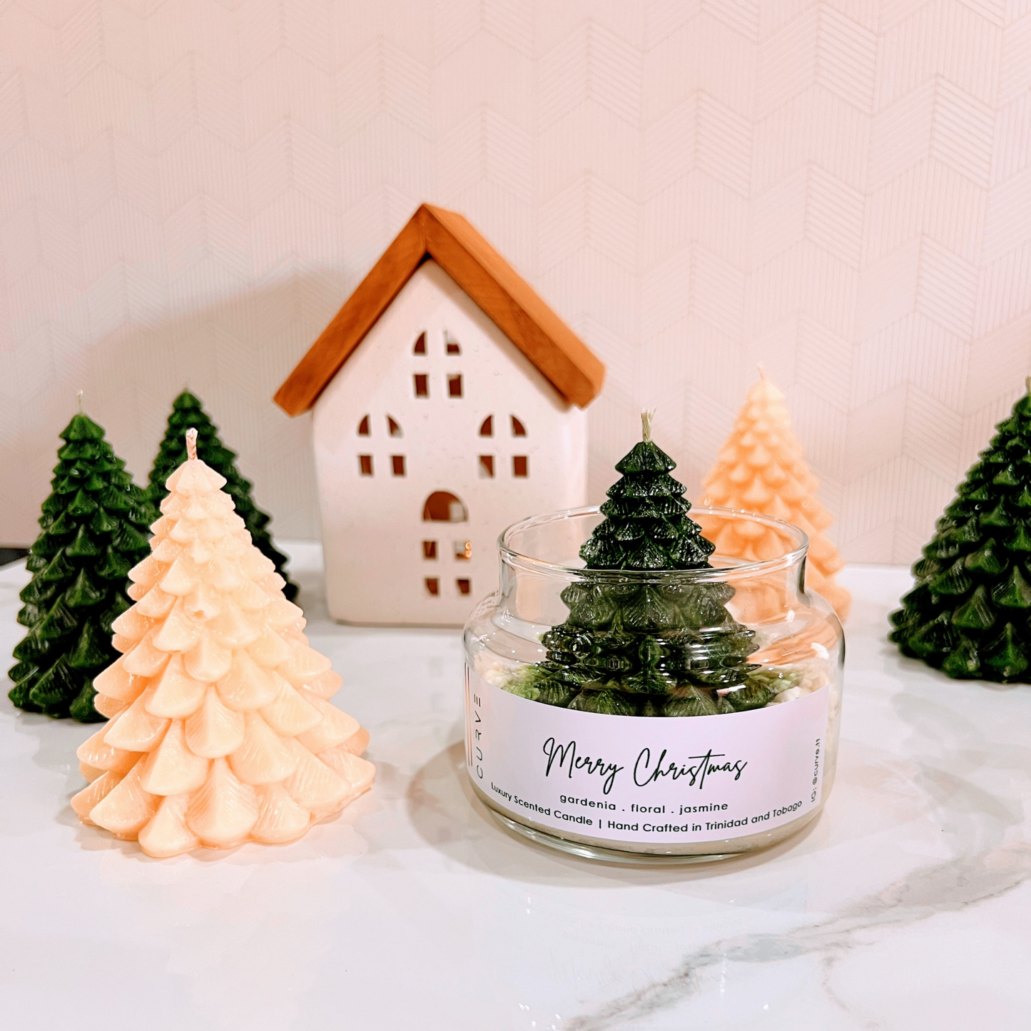 Classic Christmas Tree Candle in Jar