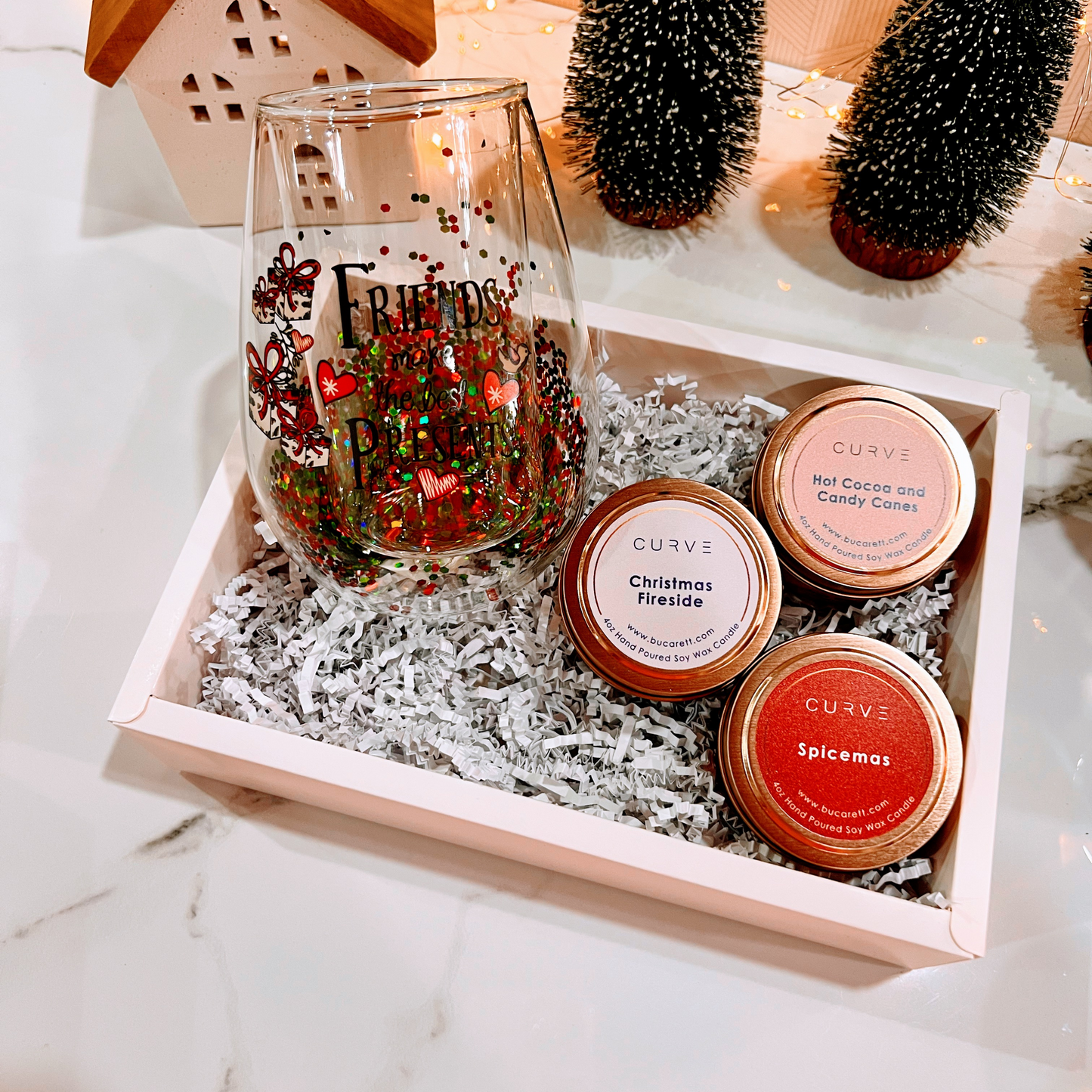 Candle Trio Wine Glass Set