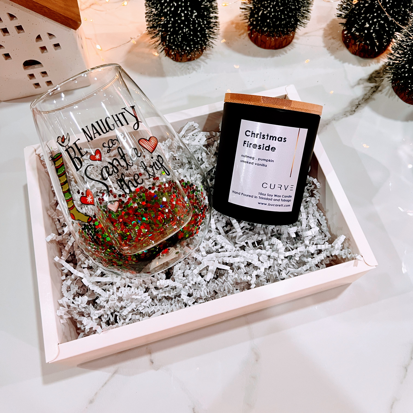 Wine Glass Candle Set